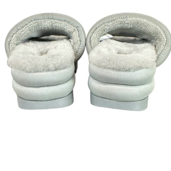 UGG Maxi Slide Cobbler Gray Grey Shearling Puff Sandal Sz 6 - Picture 6 of 8